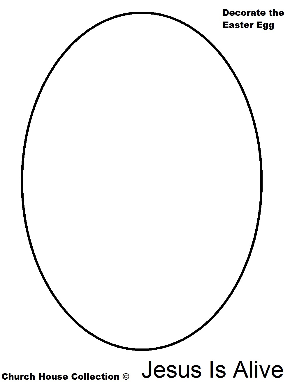 Easter Egg Coloring Pages- Jesus is Alive- Decorate your own Easter egg coloring pages